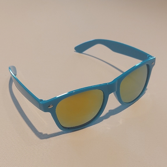 Blue Sunglasses with Yellow Lenses - Picture 1 of 3